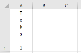 Teks Vertikal Excel